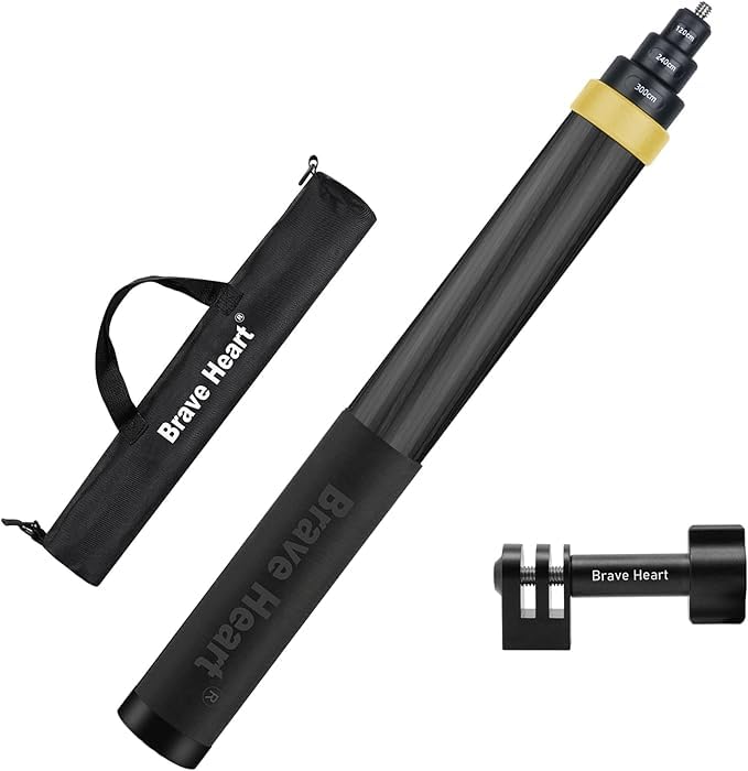 Amazon.com: Brave Heart 3m Long Extended Invisible Selfie Stick